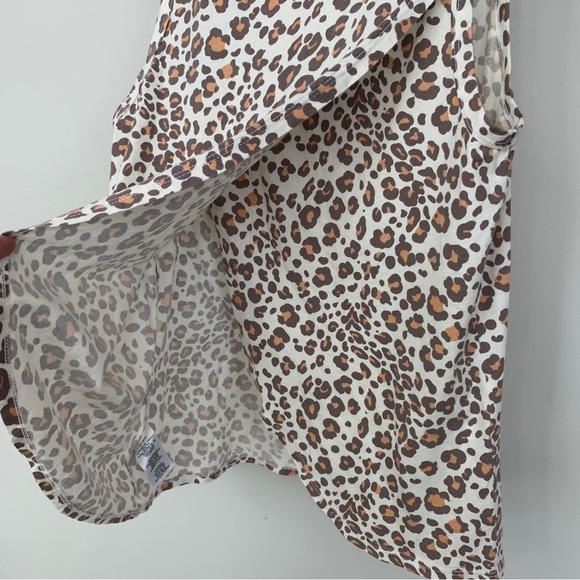 Dolan Left Coast Collection Leopard Print Cross Back Tank Size M - Picture 3 of 6